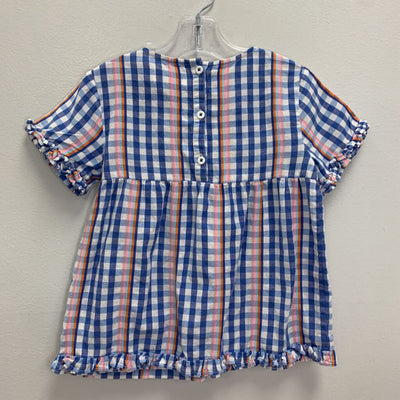 6-7Y: Gingham Ruffle Top
