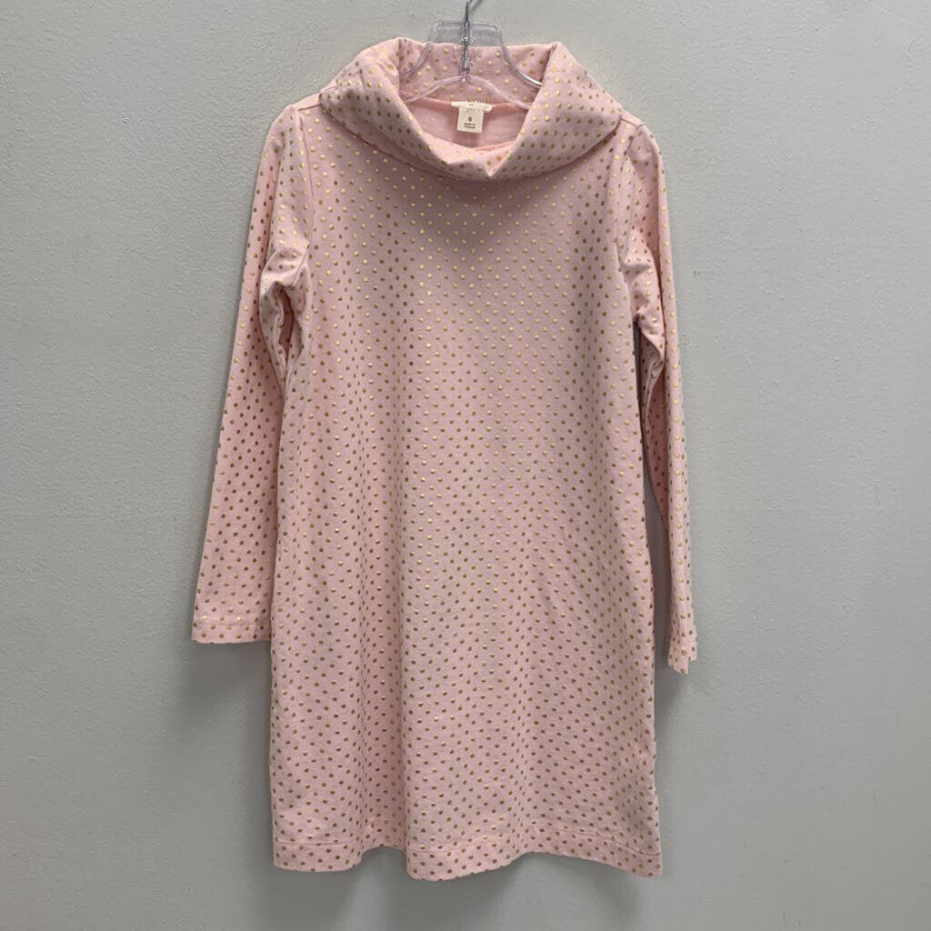 6: Gold Polka Dot Turtleneck Dress