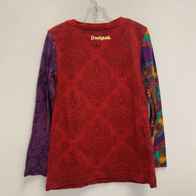 7-8: Sequin Trim Appliques Long Sleeve T-Shirt