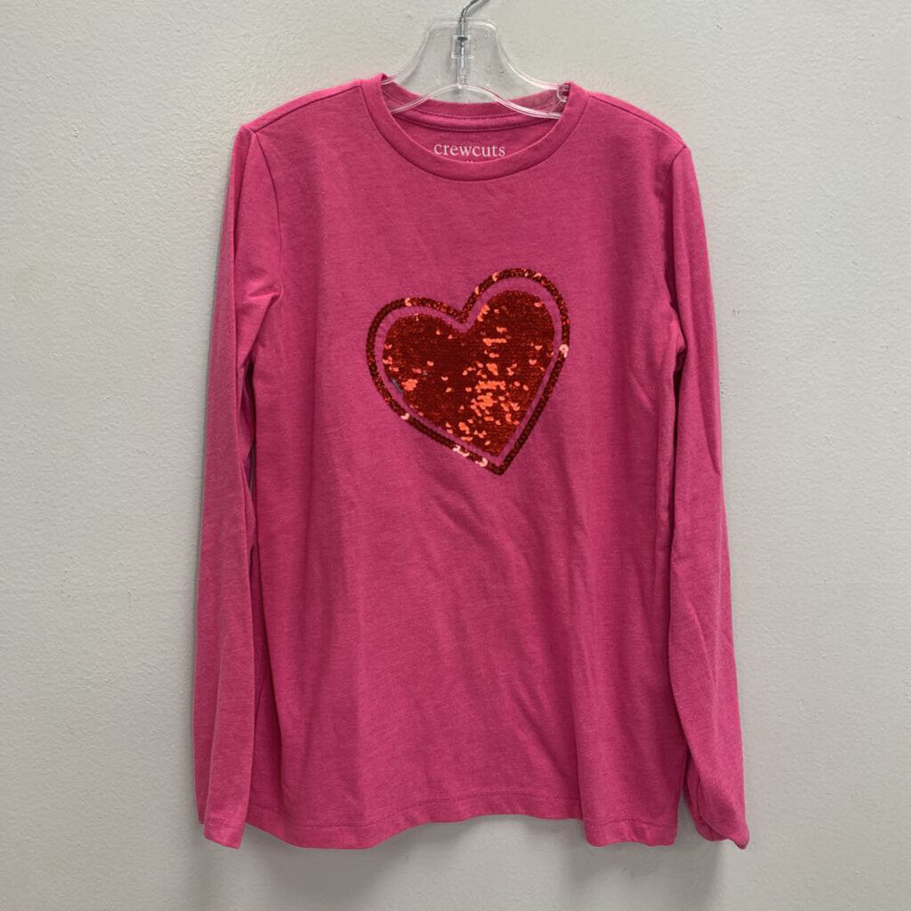 8-9: Sequin Heart Long Sleeve T-Shirt