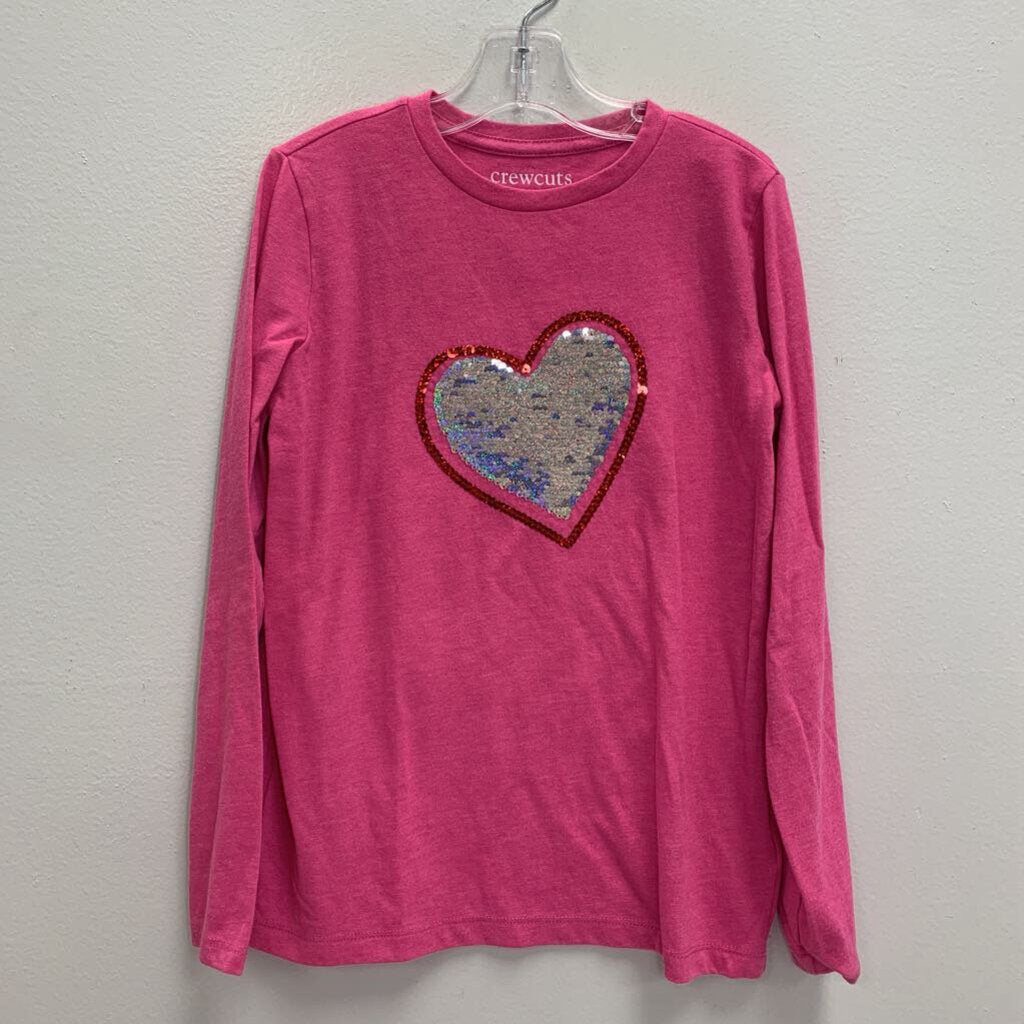 8-9: Sequin Heart Long Sleeve T-Shirt