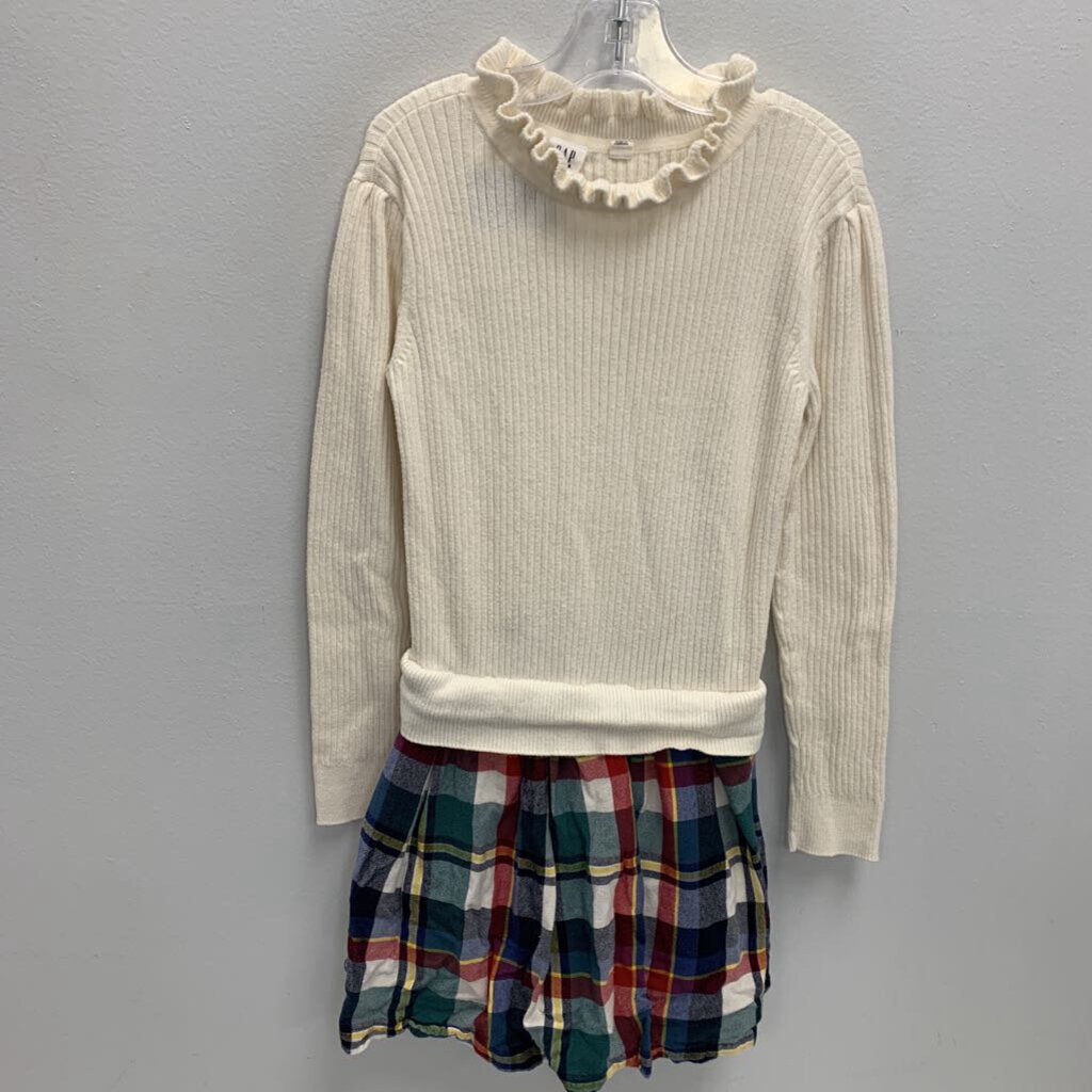 8-9: Sweater Dress w/ Plaid Skirt