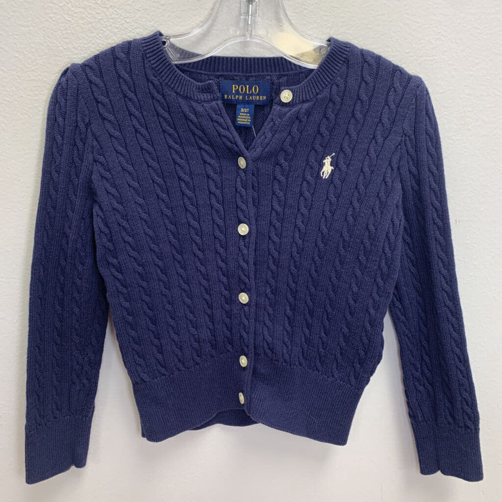 3T: Embroidered Cable Knit Cardigan