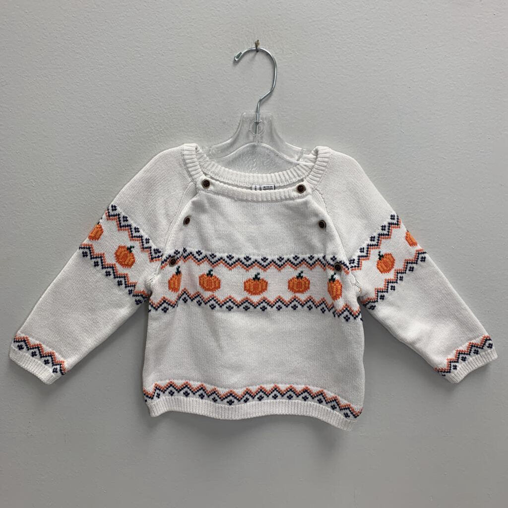 18-24M: Pumpkin Fair Isle Sweater