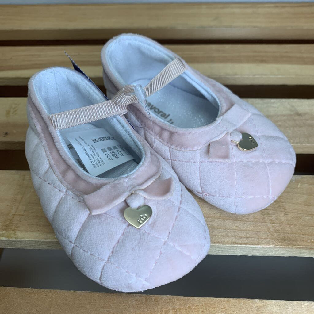 NB: Quilted Velvet Mary Jane Shoes