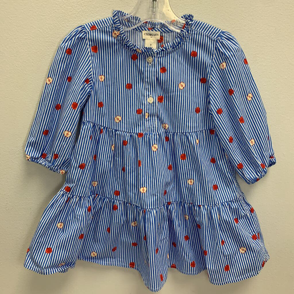 2: Tiered Poplin Dress- Apples