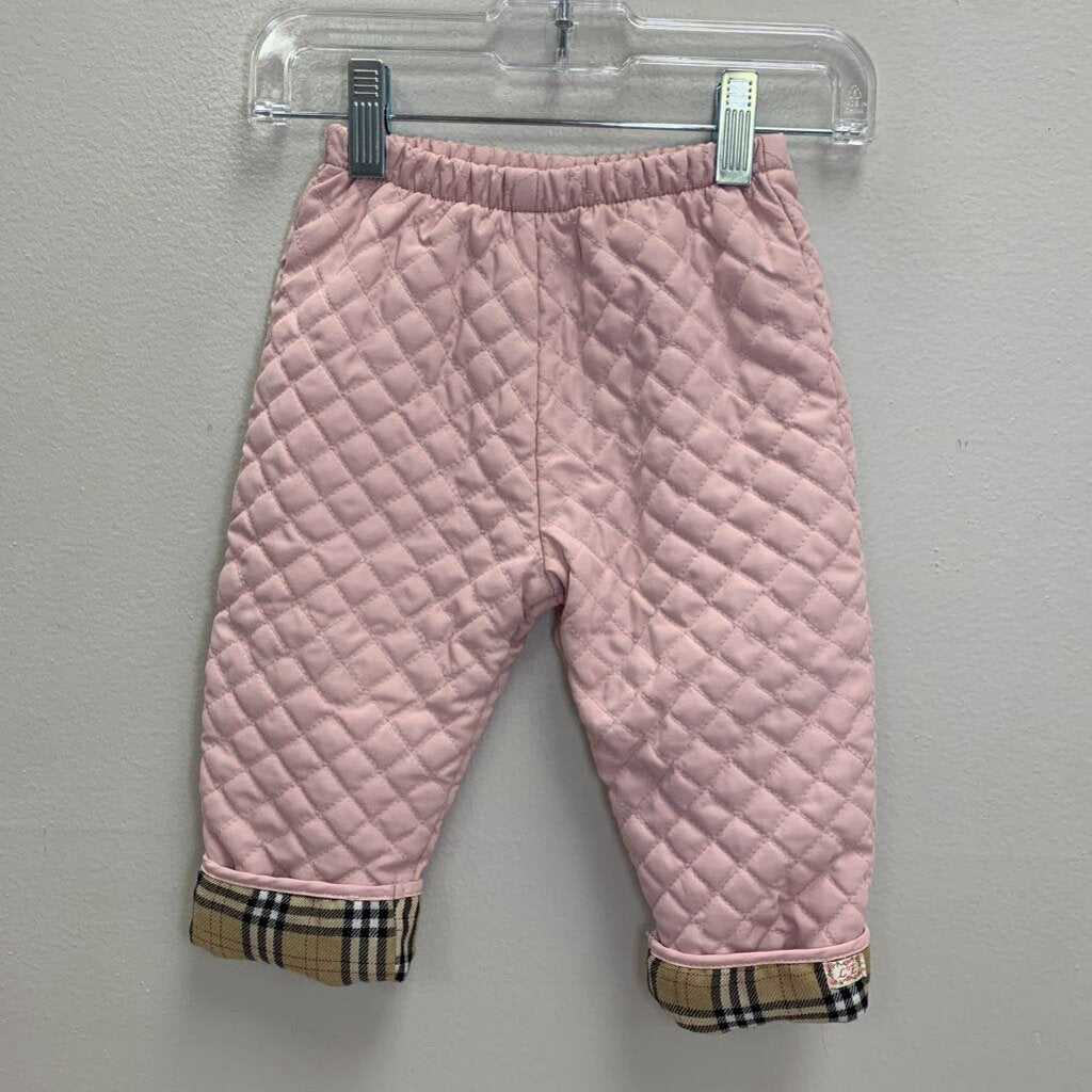 9-12M: Quilted Pants w/ Plaid Lining