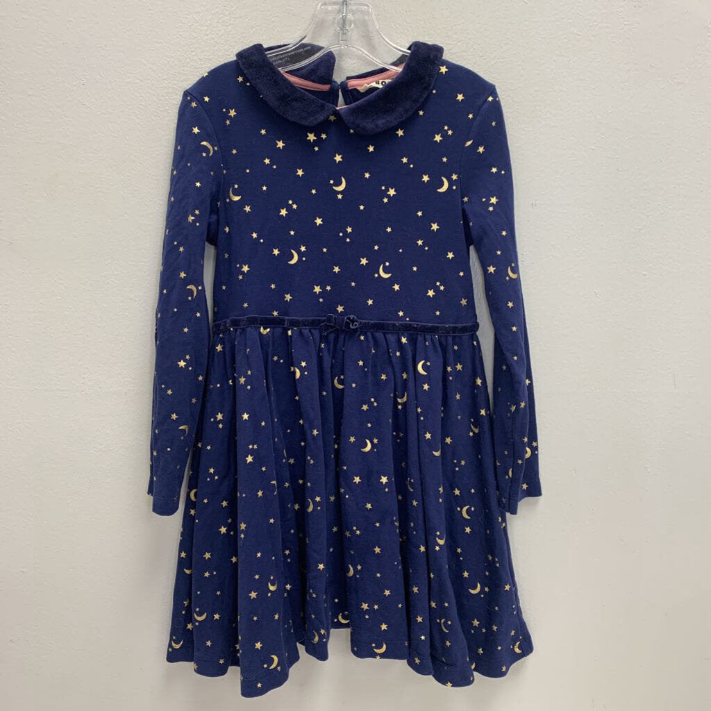 7-8Y: Moon & Stars Peter Pan Collar Skater Dress