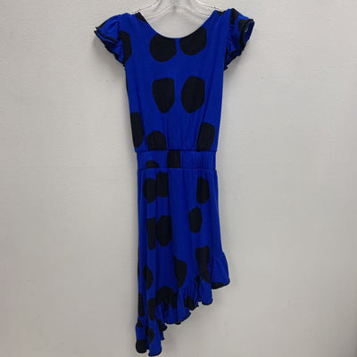 5-6Y: Alia Black Dot Dress High Low Hem