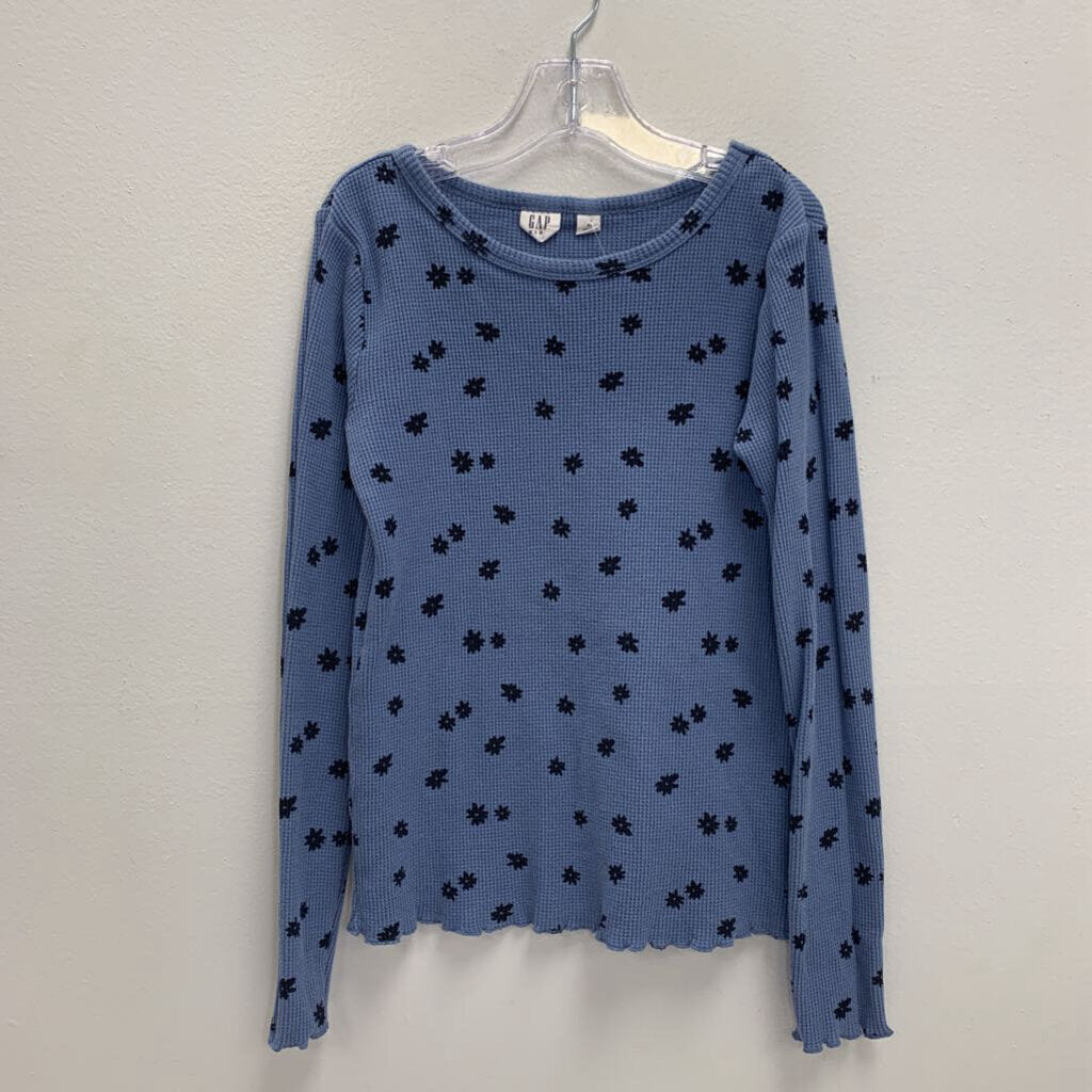 12-14: Floral Print Thermal Long Sleeve Top
