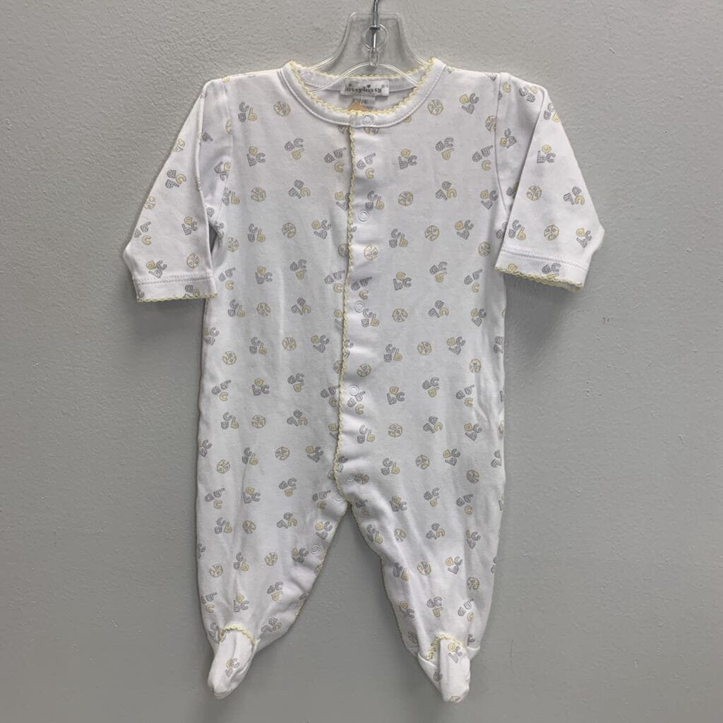 3-6M: Pima Cotton Footed Sleeper ABC