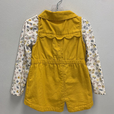 4T: Floral T-Shirt & Peter Pan Collar Vest