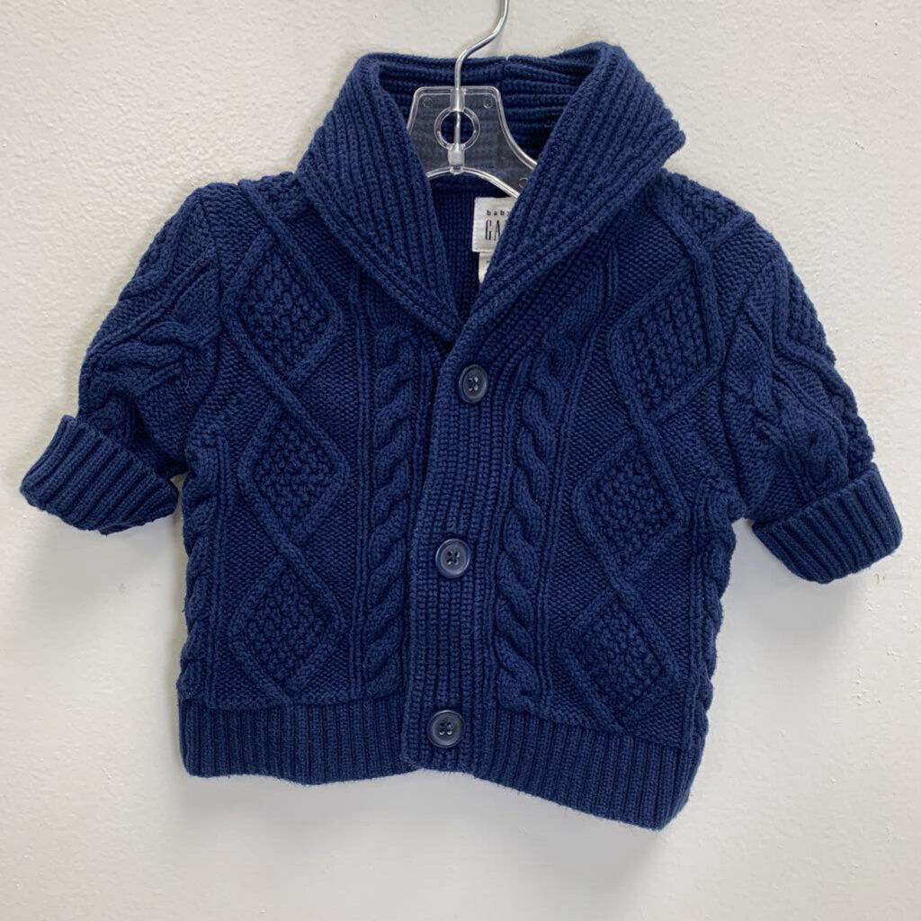 0-3M: Cable Knit Cardigan Sweater