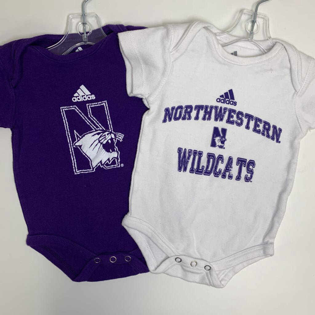 3-6M: Northwestern Wildcats Bodysuits Set