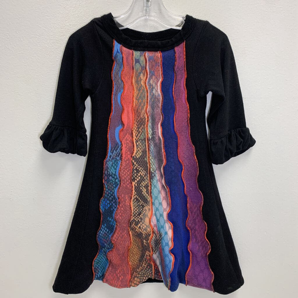 5-6: Snakeskin Print Knit Dress