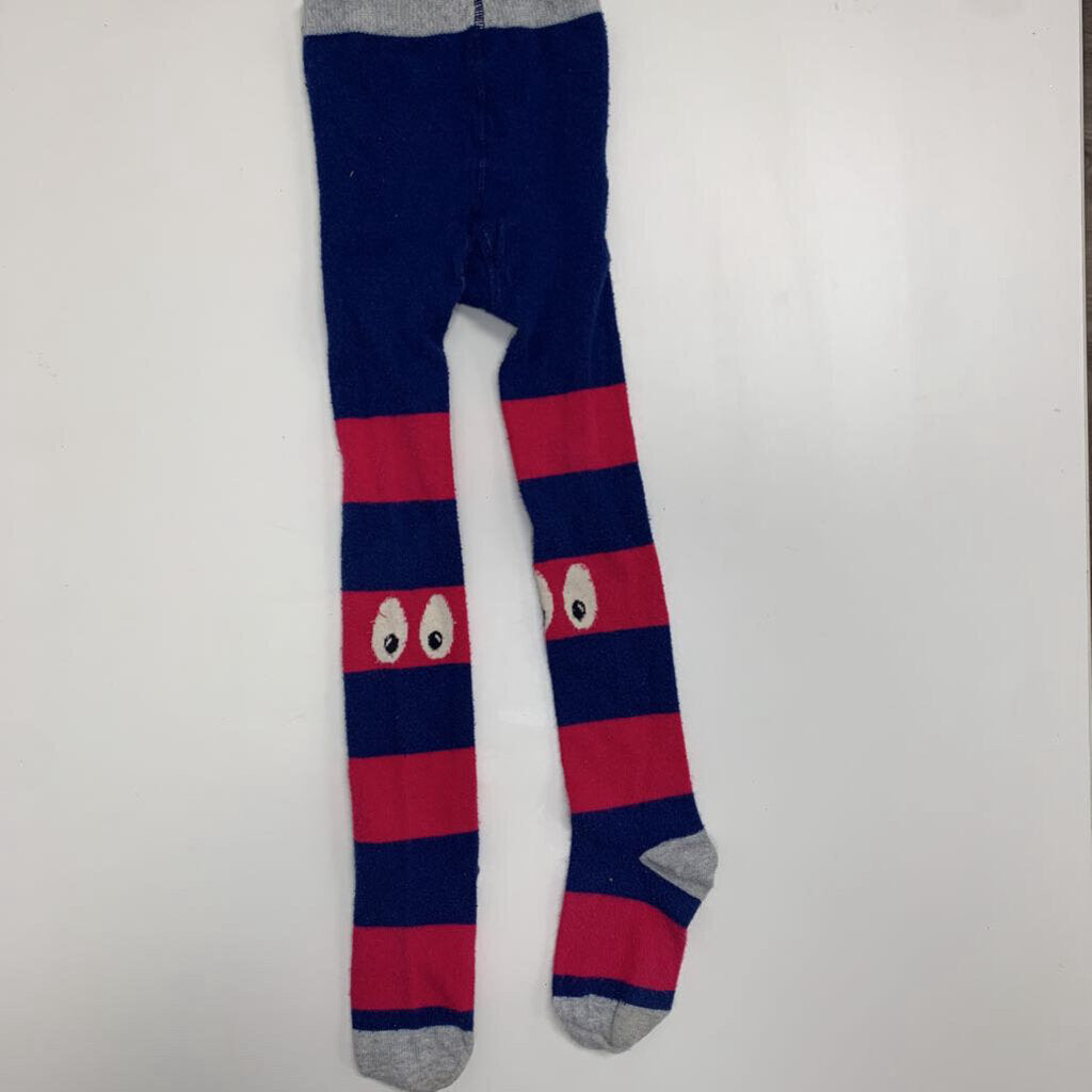 4-5Y: Striped Eyeball Tights