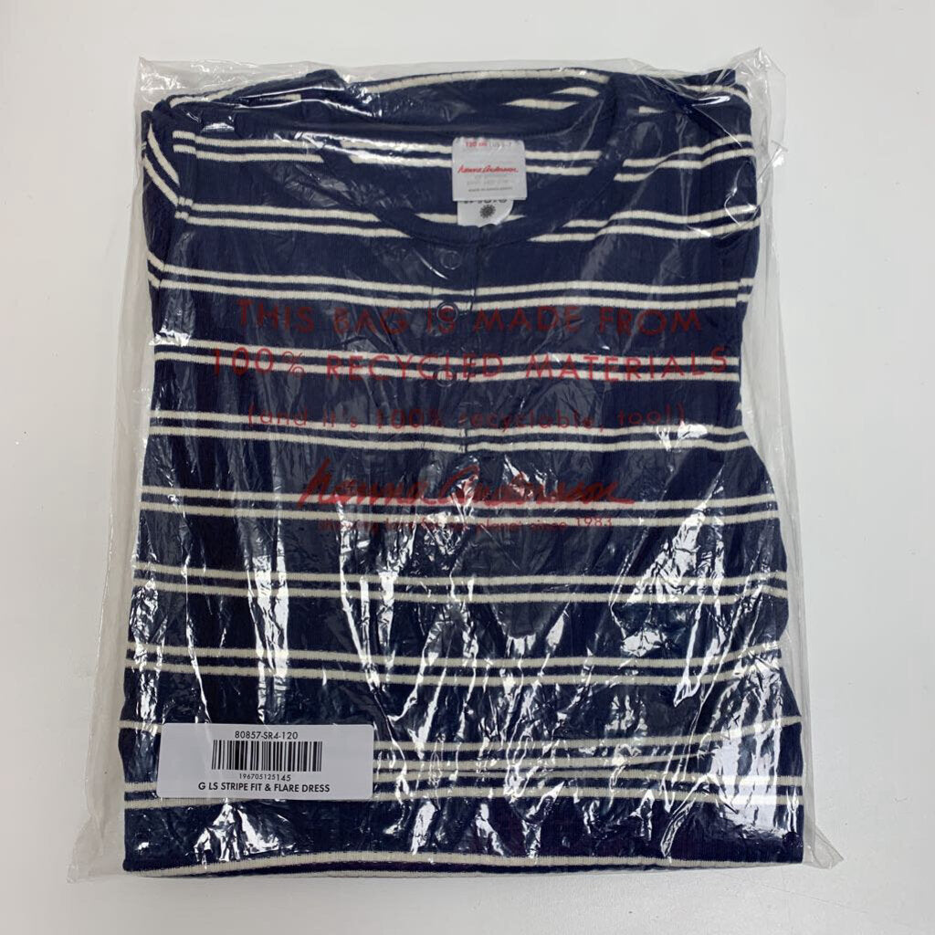 6-7: Striped Fit & Flare Dress NWT
