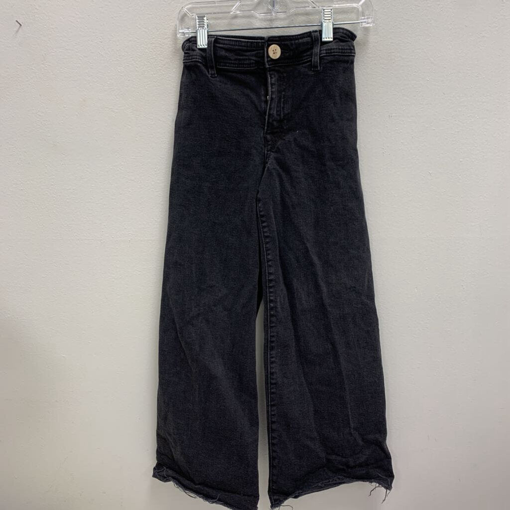 8: Wide Leg Raw Hem Denim w/ Adjustable Waist