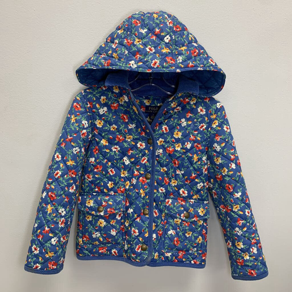6: Quilted Floral Hooded Jacket