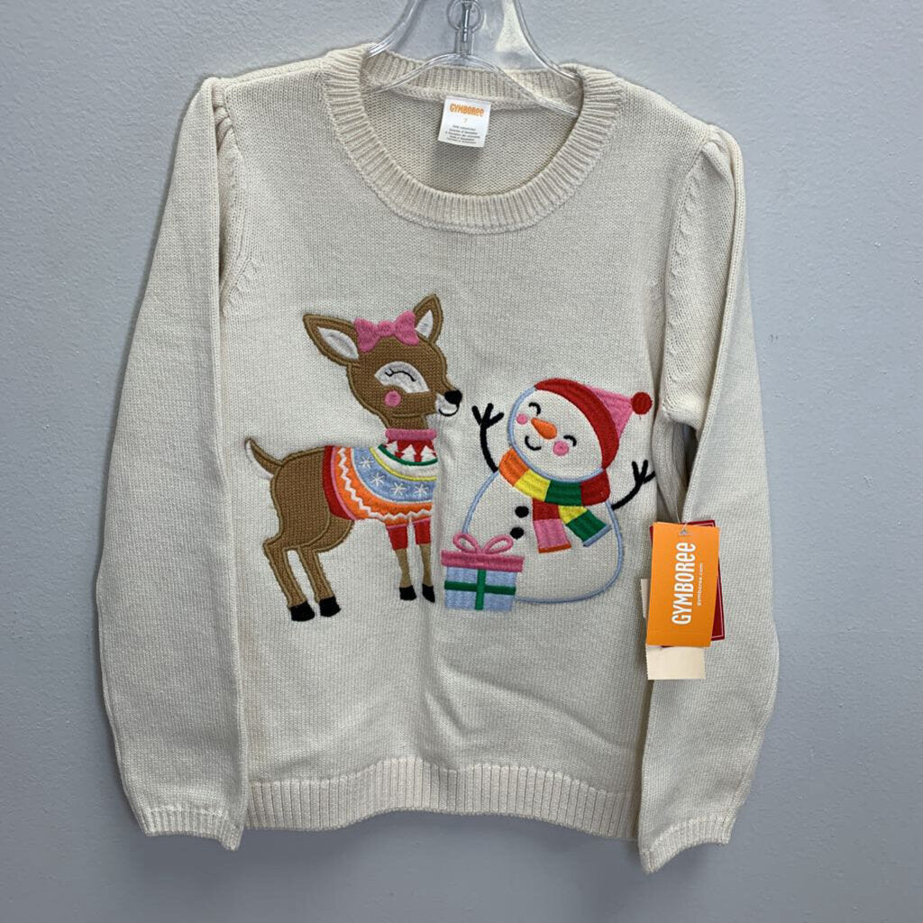 7: Reindeer + Snowman Sweater NWT