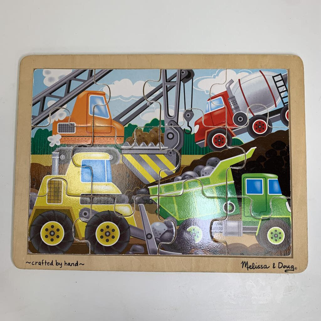 Wooden Jigsaw Puzzle - 12 pc - Construction Site