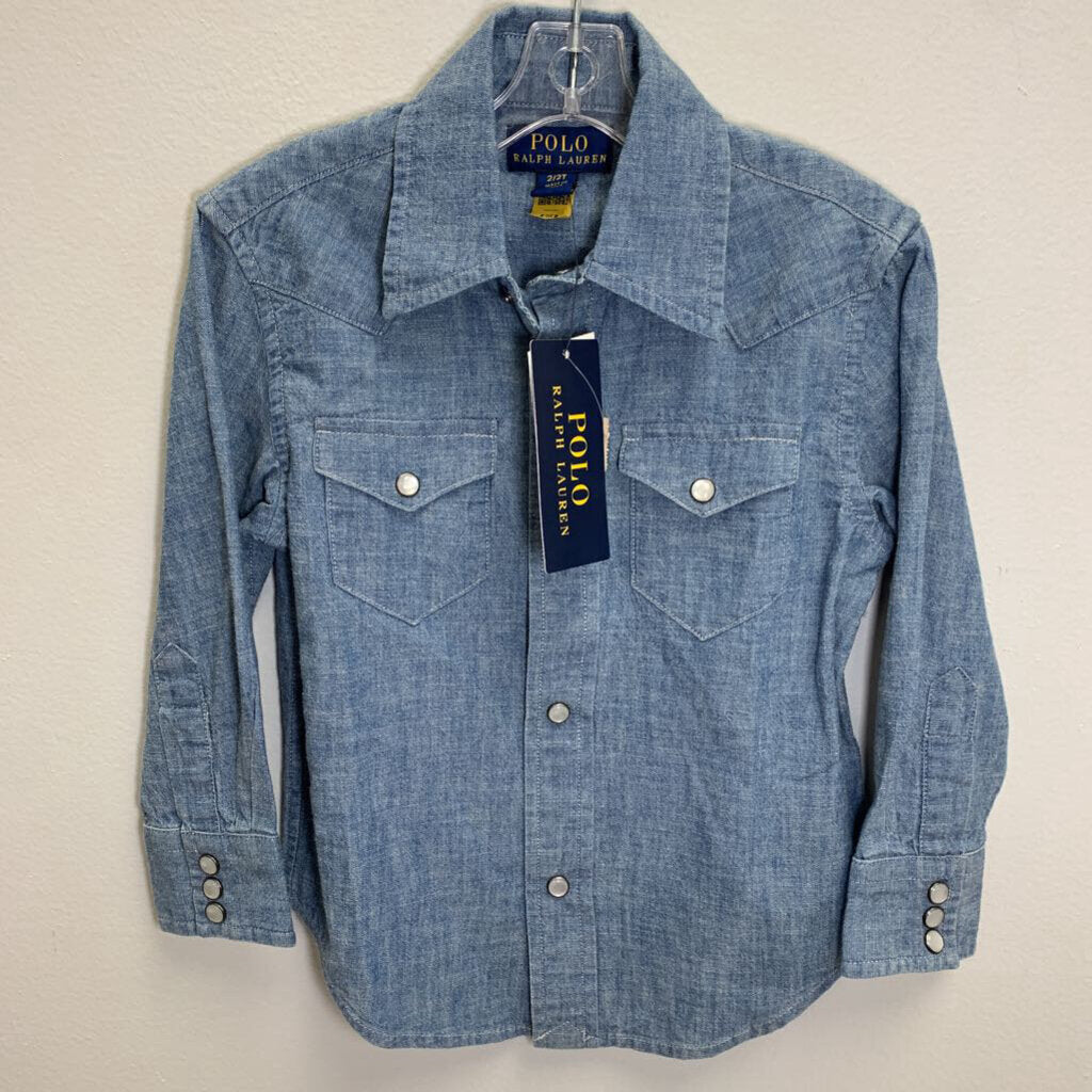2T: Chambray Western Shirt NWT