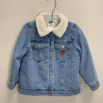 24M: Mickey & Friends Patched Fleece Denim Jacket