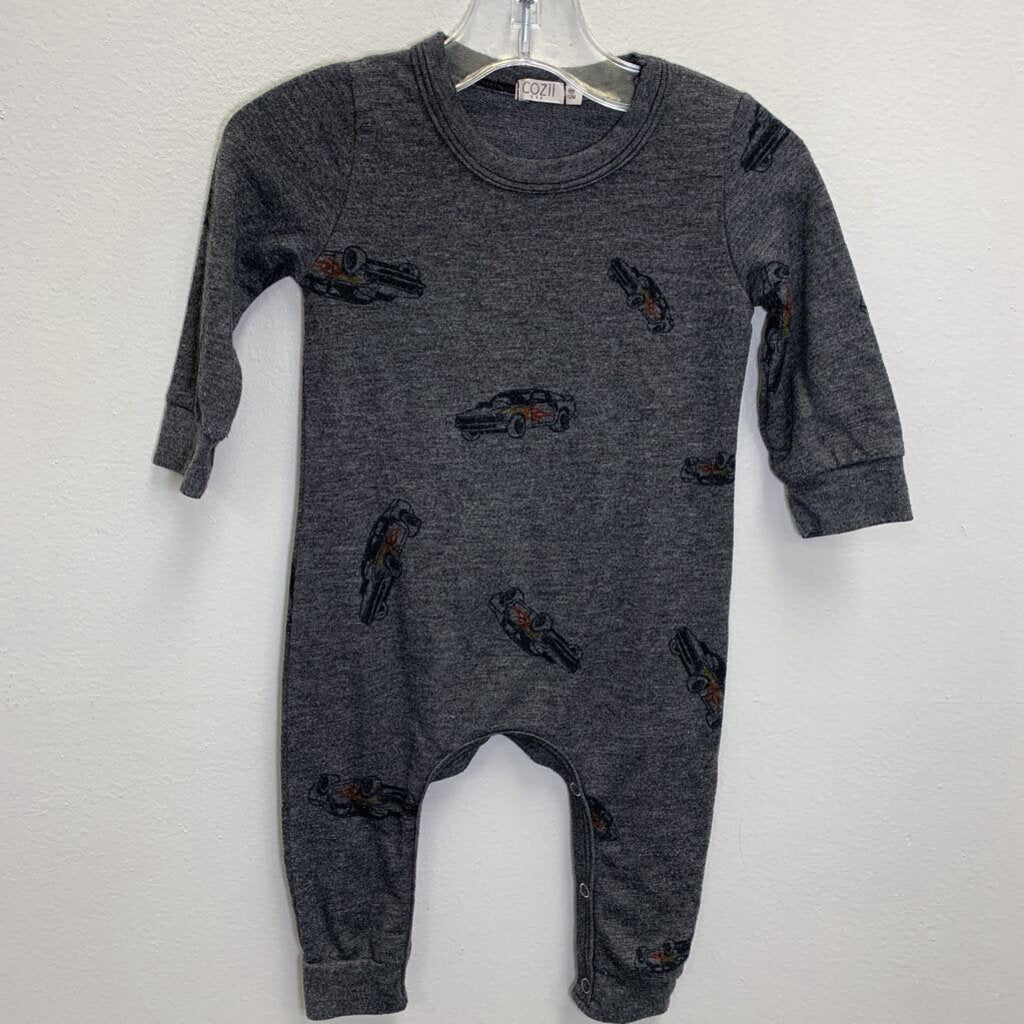 6-12M: Long Sleeve Onesie - Cars