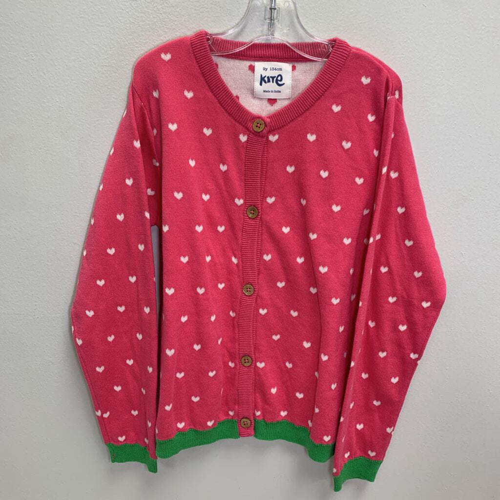 9Y: Heart Cardigan Sweater