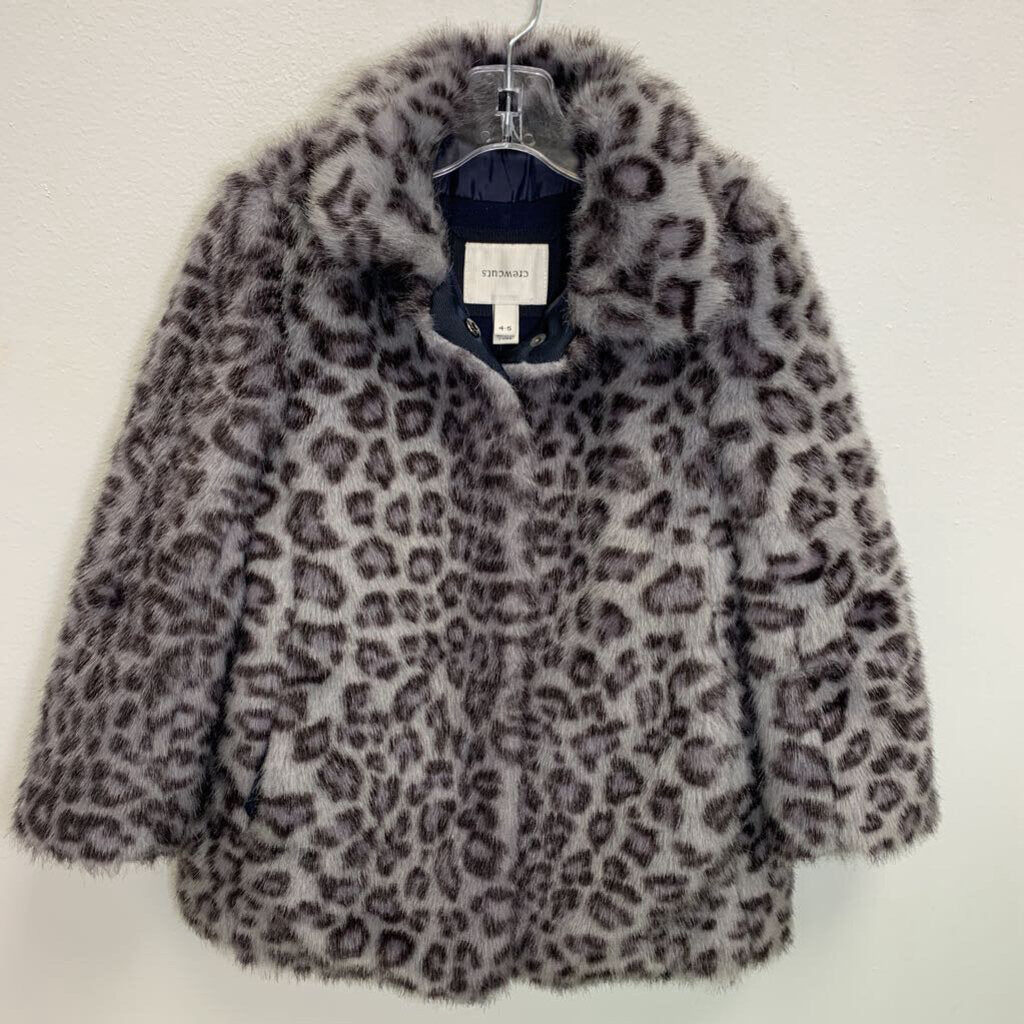 4-5: Faux Fur Leopard Print Jacket