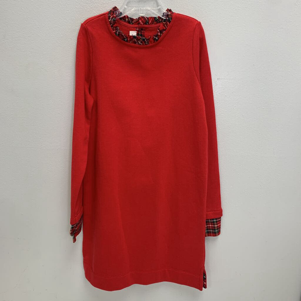 10-12: Ruffle Neck Sweatshirt Dress NWT