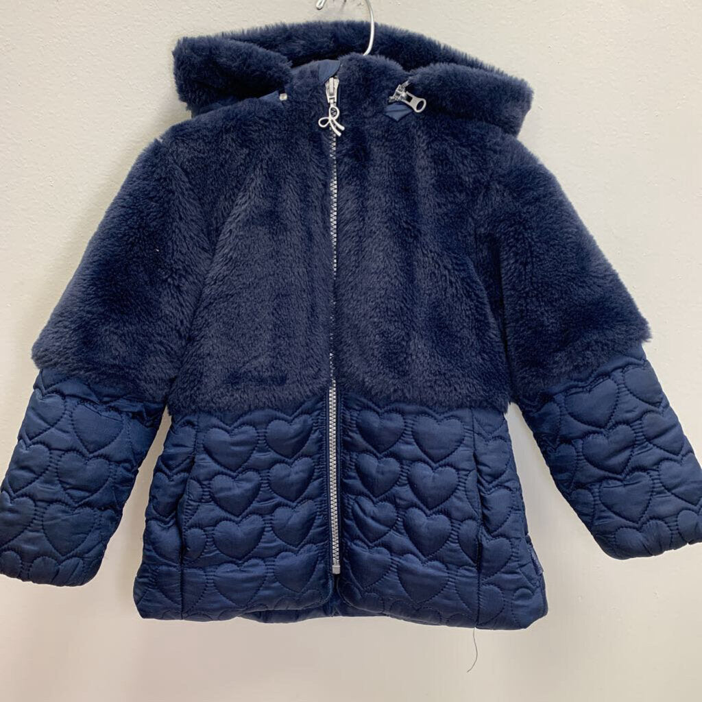 3: Quilted Heart + Faux Fur Hooded Jacket