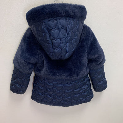 3: Quilted Heart + Faux Fur Hooded Jacket