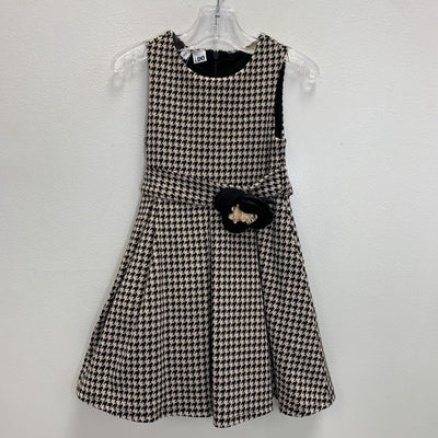 3: Houndstooth Belted Dress w/ Tulle Underskirt