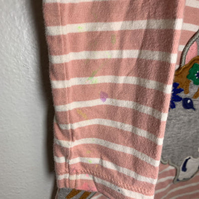 5-6Y: Applique Pocket Tunic - Floral Horses AS IS