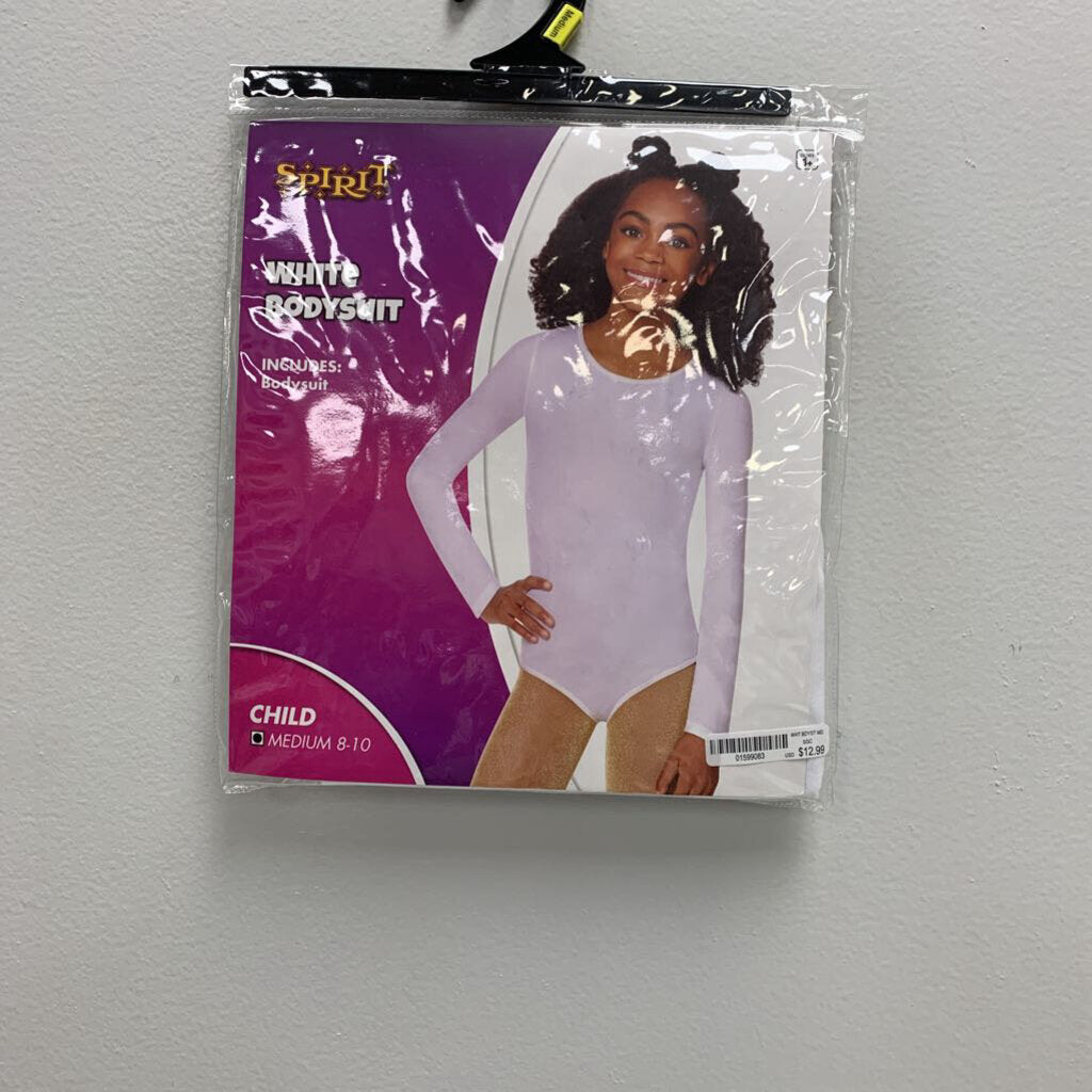 8-10: White Longsleeev Bodysuit NIB