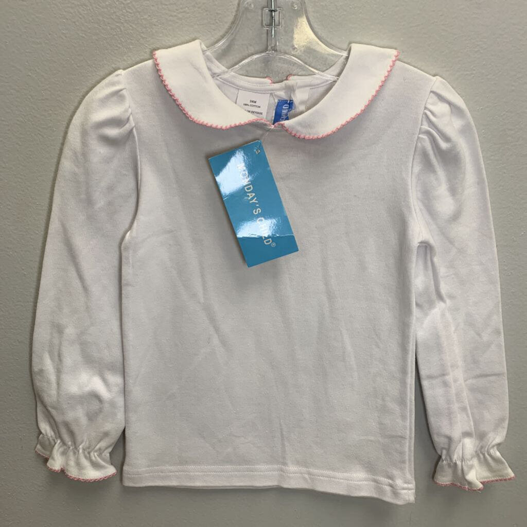 24M: Peter Pan Collar Long Sleeve Shirt NWT