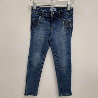 5: Denim Pants w/ Rhinestone Accents