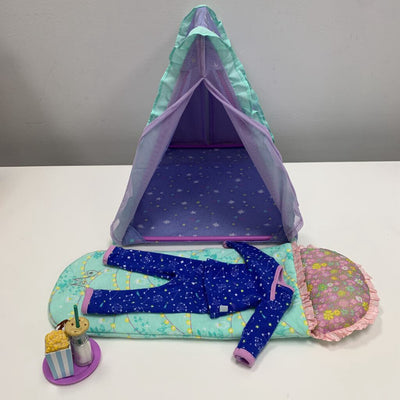Wellie Wishers Star Gazing Garden Tent, Sleeping Bag Starry Sky PJs and accessories as shown