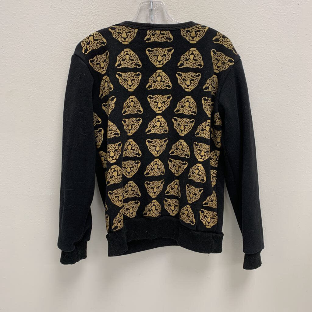 6-7: Leopard Sweatshirt w/ Quilted Pleather