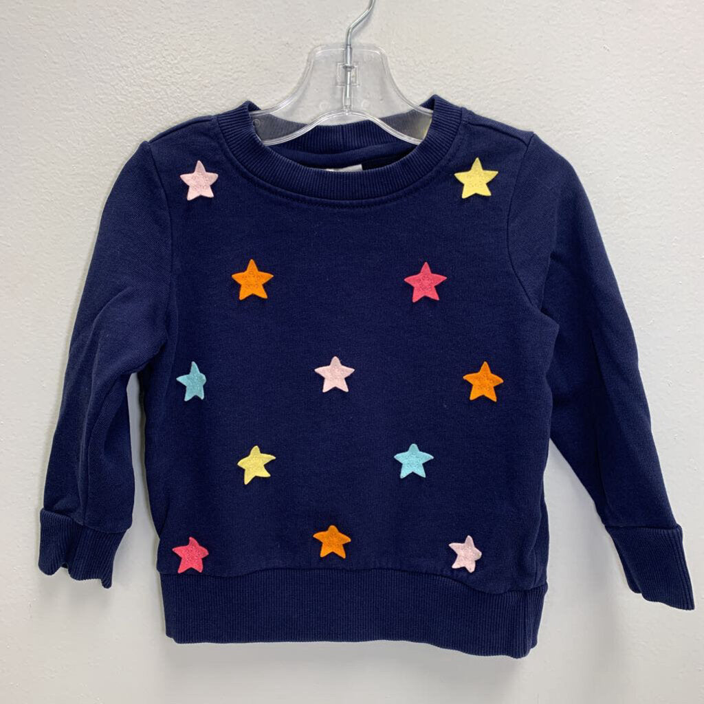 3: French Terry Sweatshirt - Star Appliques