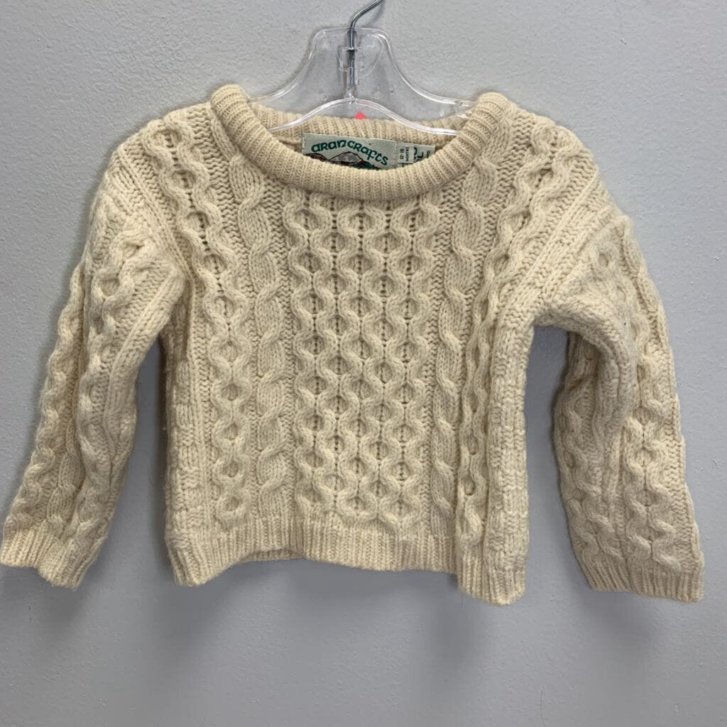 12-18M: Cable Knit Merino Wool Sweater