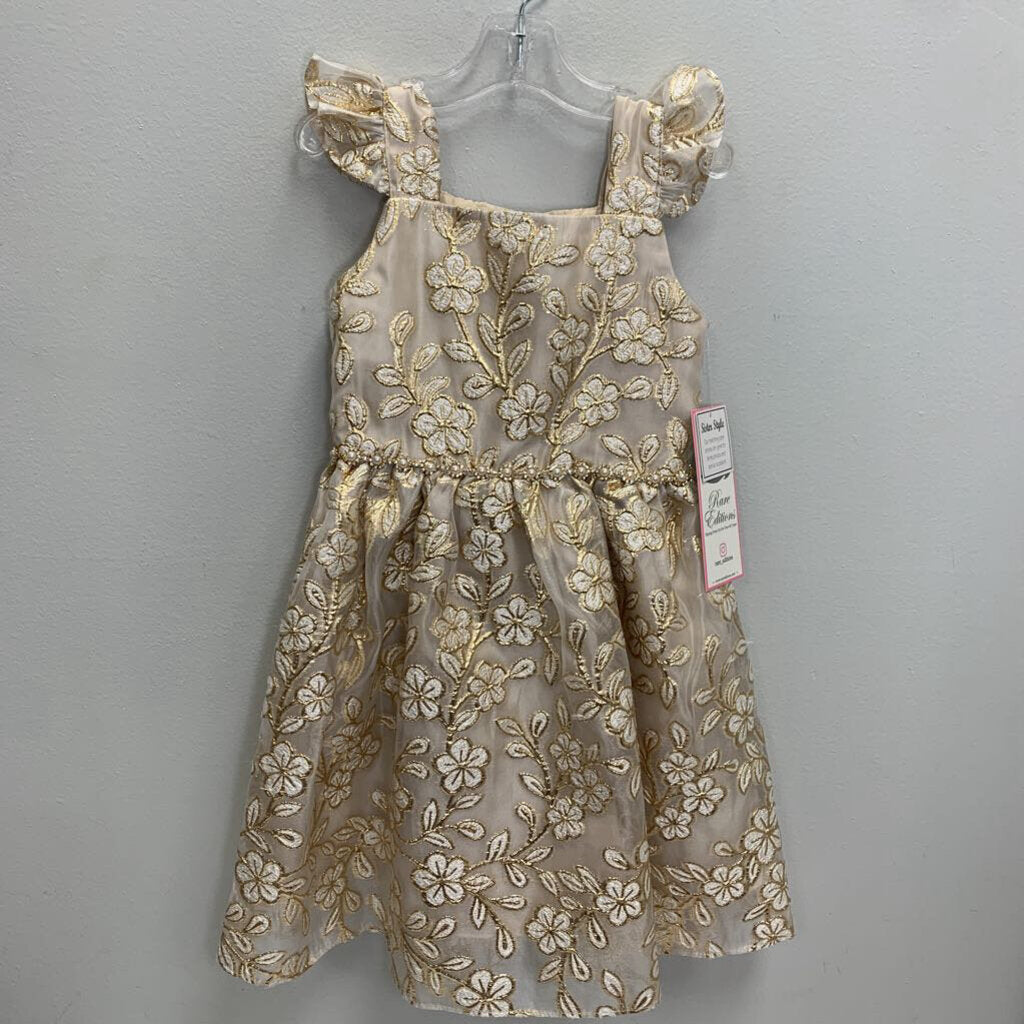 6: Brocade Floral Embroidered Dress NWT
