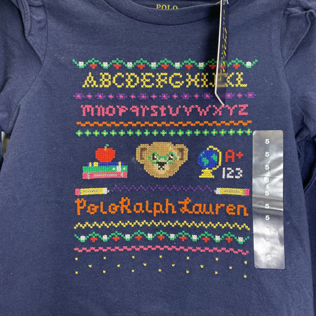 5: Embroidered Ruffle Shoulder T-Shirt NWT