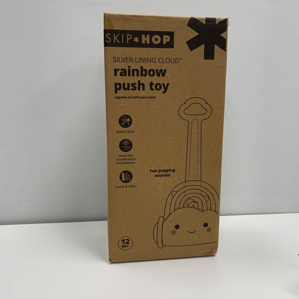 Silver Lining Cloud Rainbow Push Toy NIB