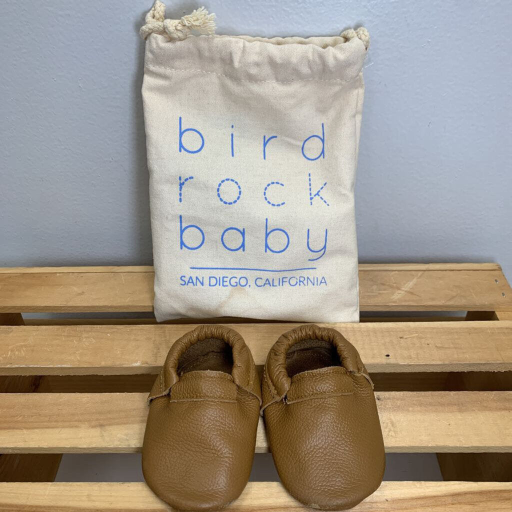 4: Baby Seashell Fringeless Genuine Leather Moccasins AS IS