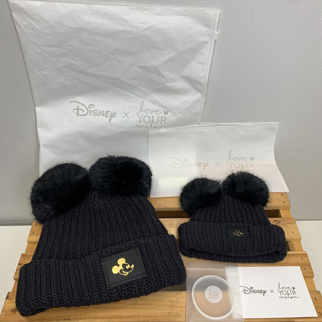 Disney Mickey Adult + Infant Matching Pom Hats
