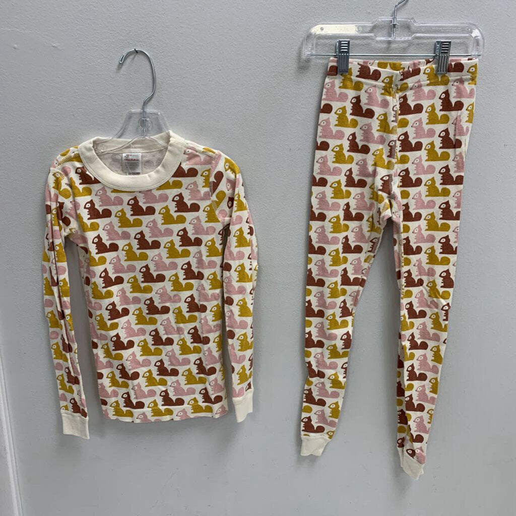 6-7: Long John Pajama Set - Squirrels