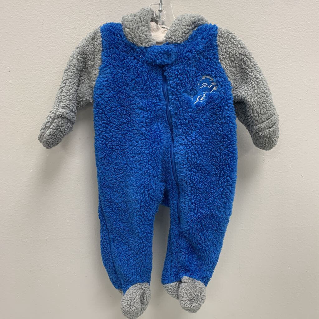 0-3M: Fleece Hooded Bunting - Detroit Lions