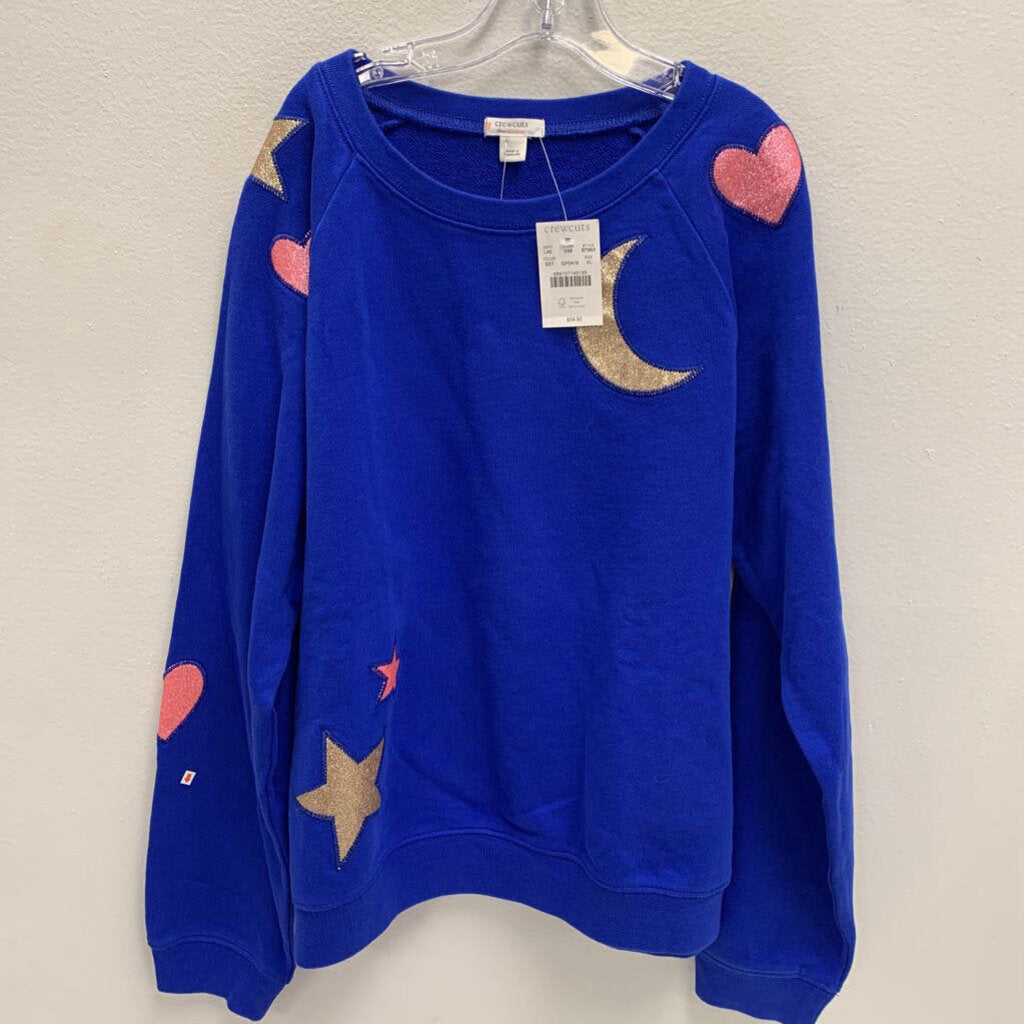 12-14: Applique Sweatshirt - Stars/Moon/Hearts NWT